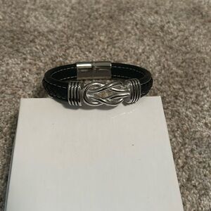 Men’s Bracelet Black with silver accents. New in original bag  Love you Forever